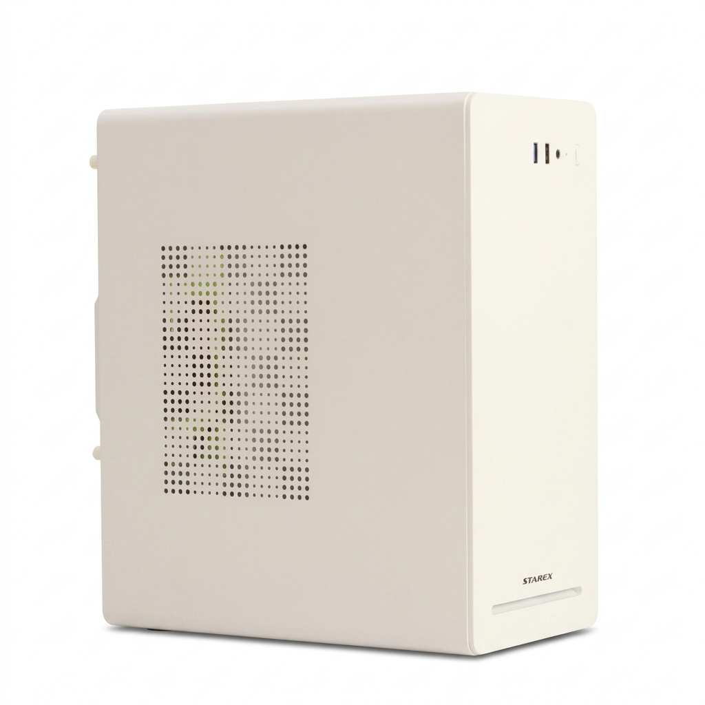 26.0_processed.jpg_20261017170451 Starex Standard ATX/Micro-ATX Desktop Casing with 200W PSU (White) - Image 1