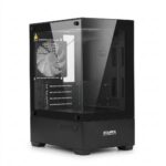 Starex Ventura Micro-ATX Gaming Casing with See-Thru Glass Panel (Black)